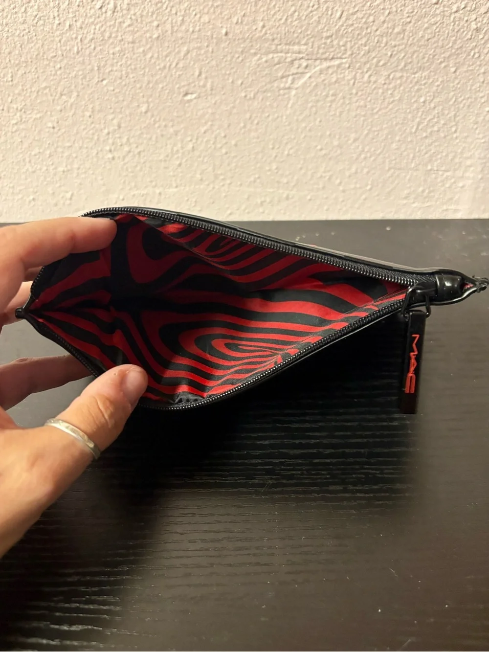 MAC Limited Edition Double Zip Optical Illusion Makeup Cosmetic Bag